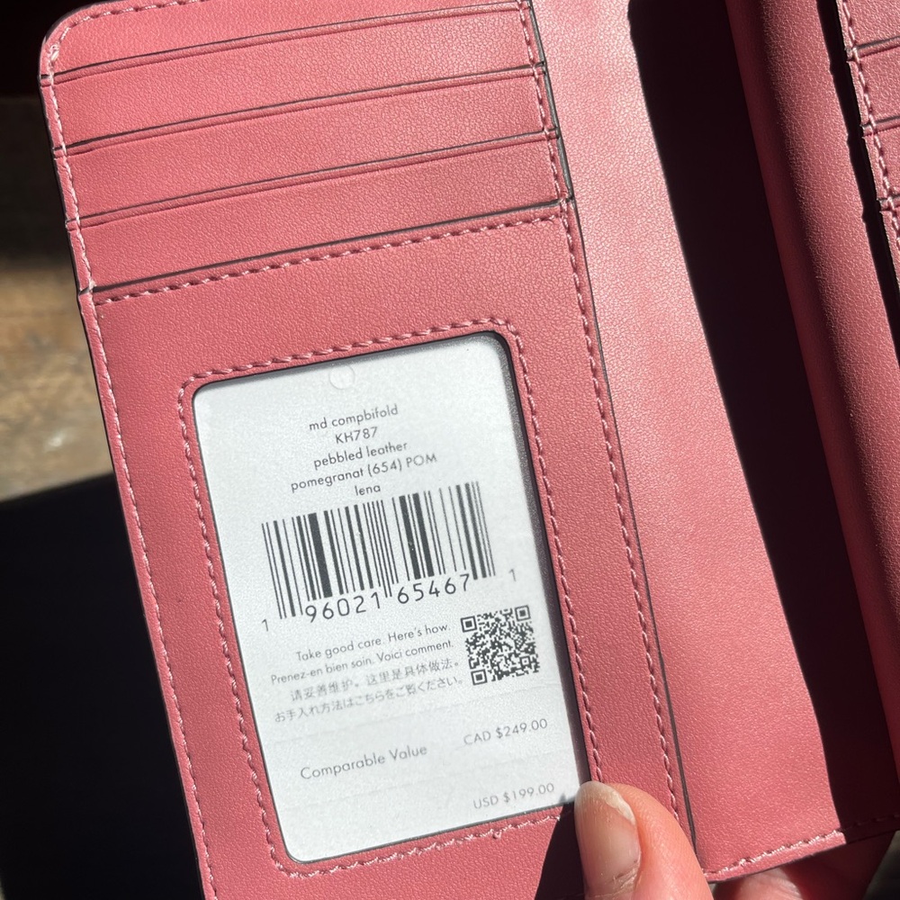Kate Spade Lena Pomegranate Leather Medium Bifold Wallet 🌷 - Picture 4 of 7